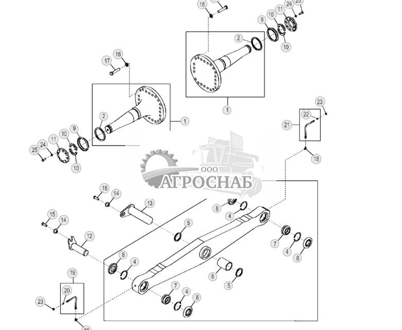 Поворотные шкворни, поперечина и комплектующие (WLT) (механизм наклона под углом) ( - 183721) - ST74497 35.jpg